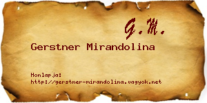 Gerstner Mirandolina névjegykártya